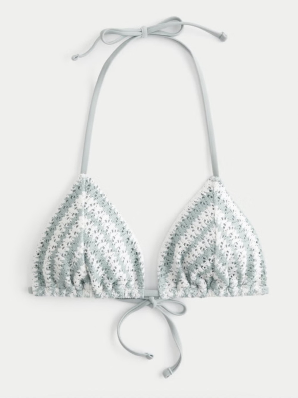 NWT Hollister Striped Crochet Triangle Bikini Top